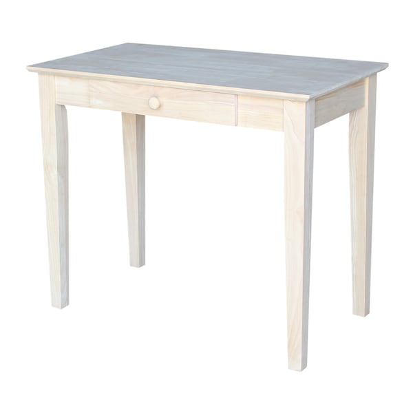 International Concepts Rectangle Writing Table, 36 W, 20 L, 30 H, Wood Unfinished OF-695249 - main